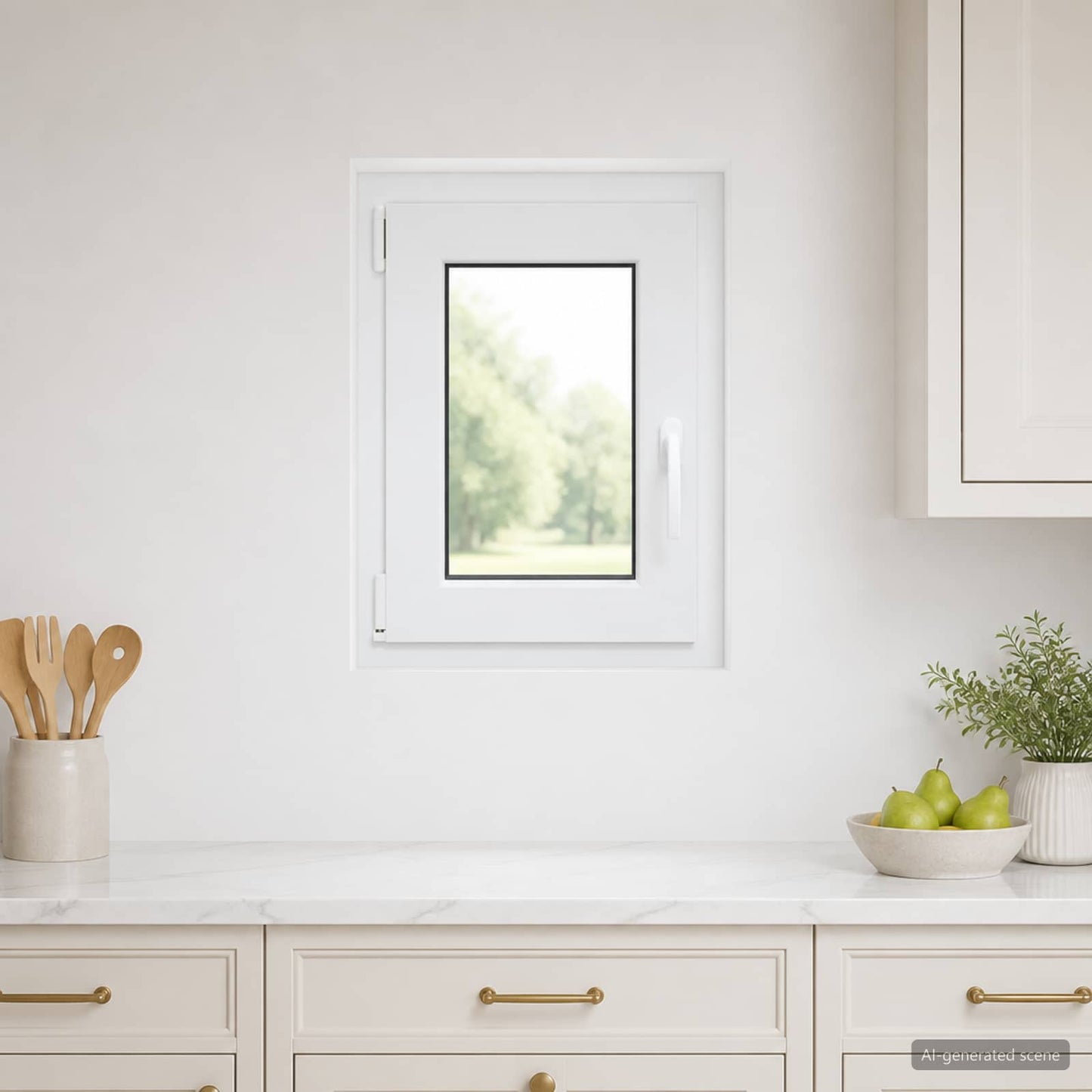 vidaXL Παράθυρο Κάτω Στρώματος RISOR 50 x 55 εκ PVC και Γυαλί