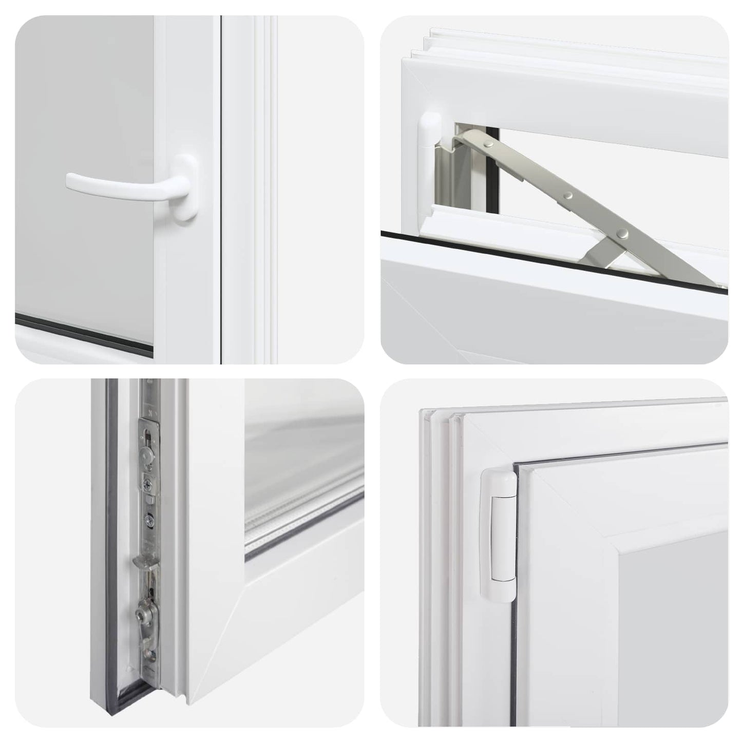 vidaXL Παράθυρο Κάτω Στρώματος RISOR 70 x 70 cm PVC και Γυαλί