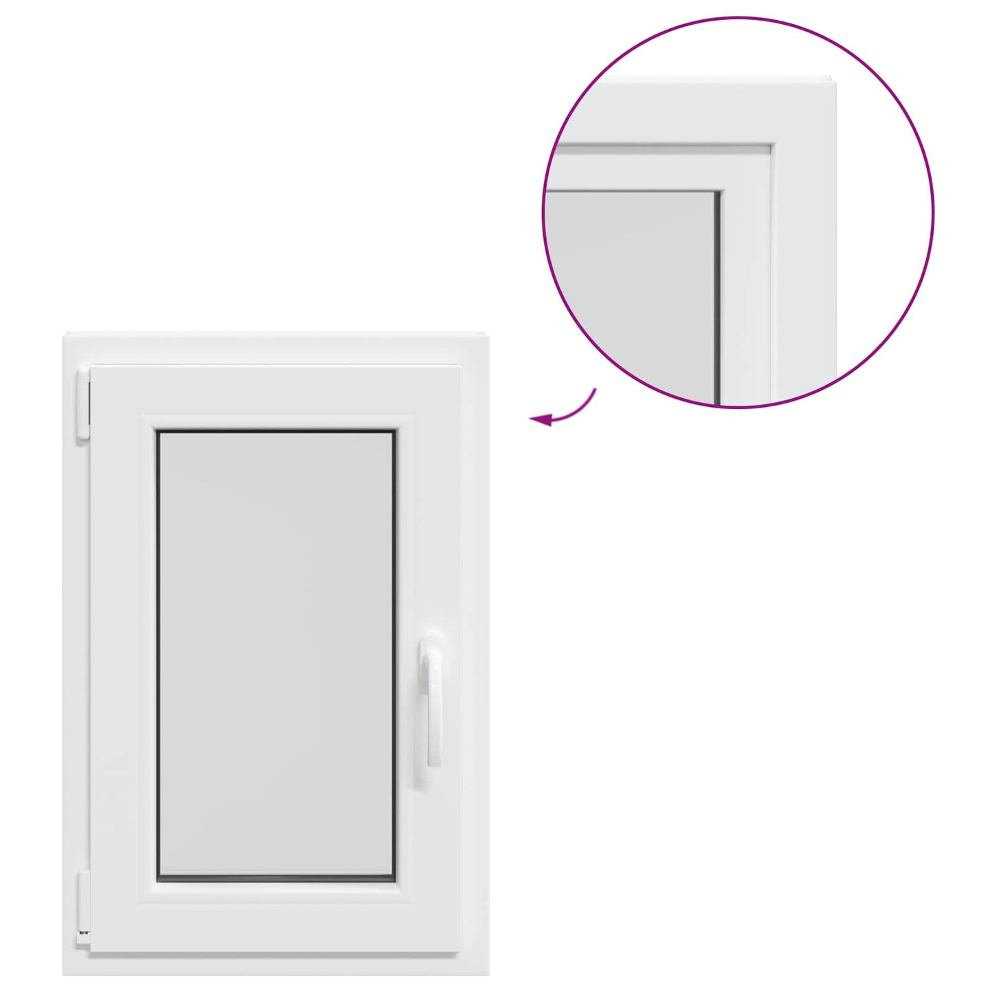 vidaXL Παράθυρο Κάτω Στρώματος RISOR 40 x 80 cm PVC και Γυαλί