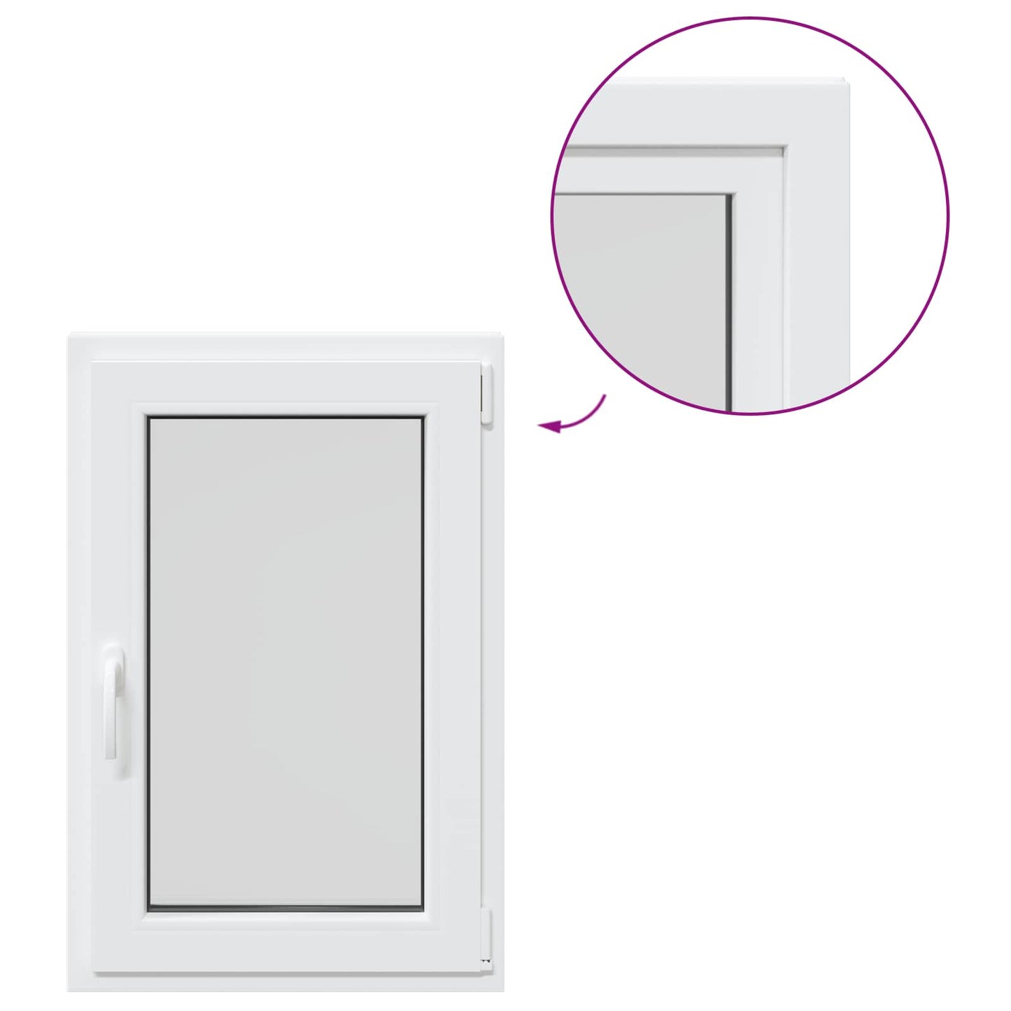 vidaXL Παράθυρο Κάτω Στρώματος RISOR 50 x 100 cm PVC και Γυαλί