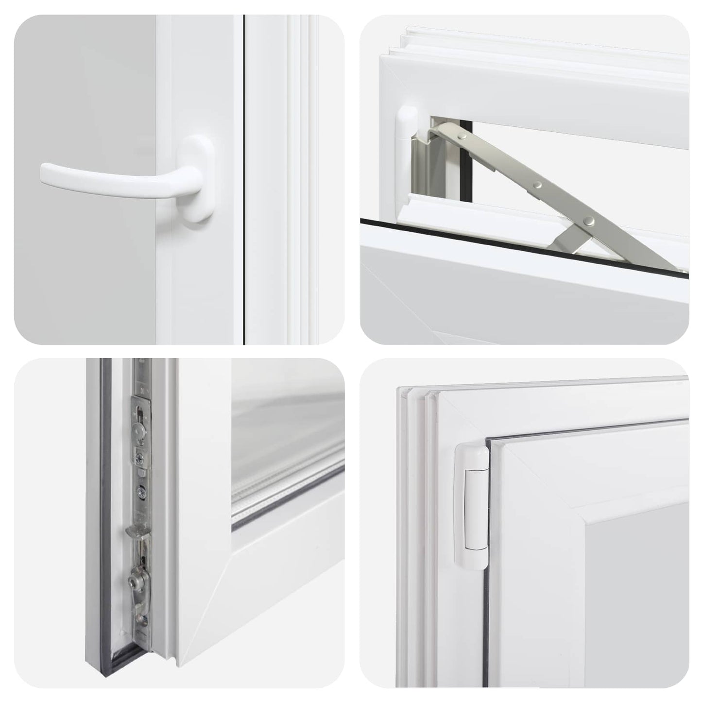 vidaXL Παράθυρο Κάτω Στρώματος RISOR 50 x 100 cm PVC και Γυαλί
