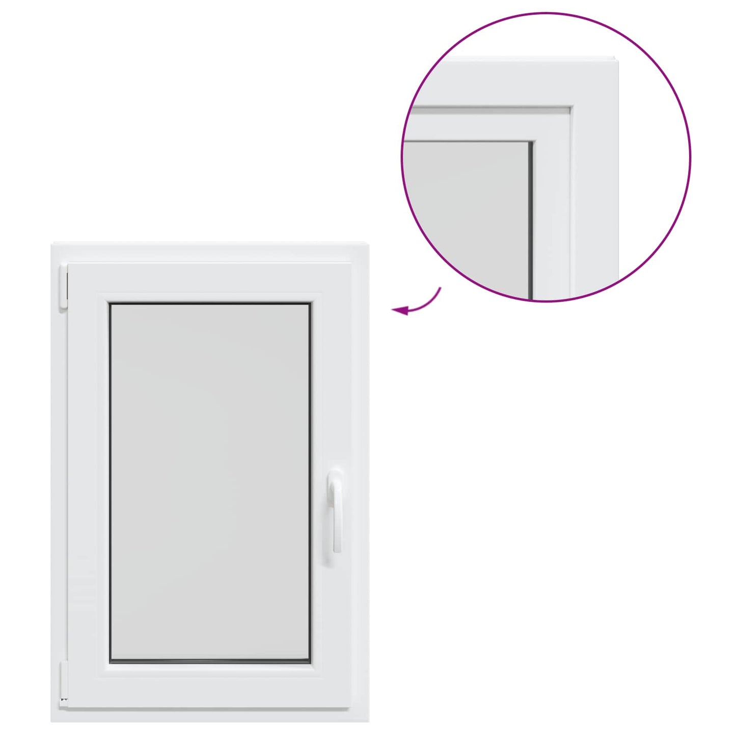 vidaXL Παράθυρο Κάτω Στρώματος RISOR 50 x 100 cm PVC και Γυαλί