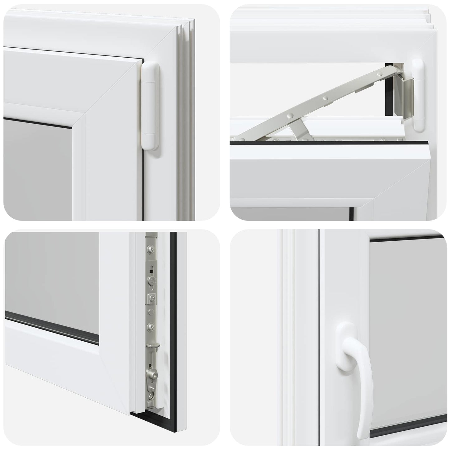 vidaXL Παράθυρο Κάτω Στρώματος RISOR 100 x 55 cm PVC και Γυαλί