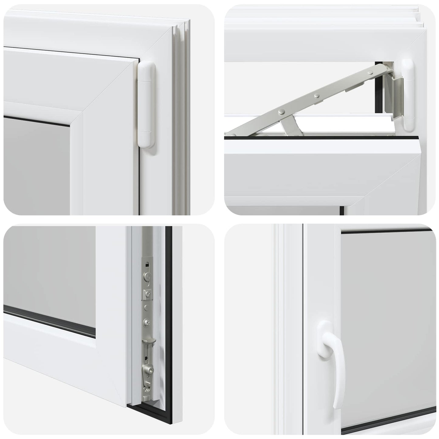 vidaXL Παράθυρο Κάτω Στρώματος RISOR 110 x 55 εκ. PVC και Γυαλί
