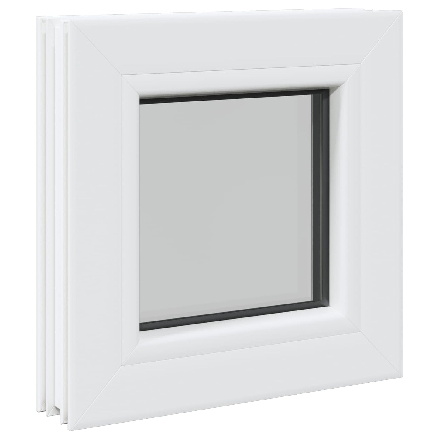 vidaXL Παράθυρο Υπογείου RISOR 35 x 35 cm PVC και Γυαλί