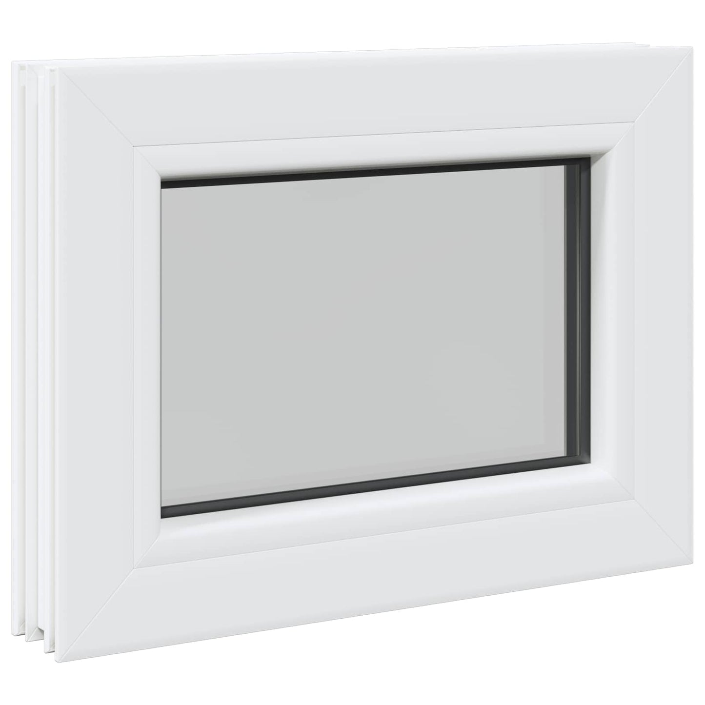 vidaXL Παράθυρο Υπογείου RISOR 40 x 35 εκ. PVC και Γυαλί