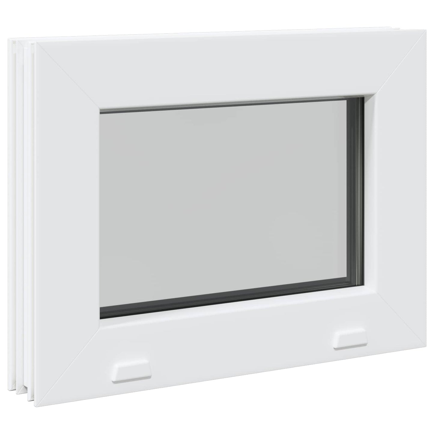 vidaXL Παράθυρο Υπογείου RISOR 40 x 35 εκ. PVC και Γυαλί