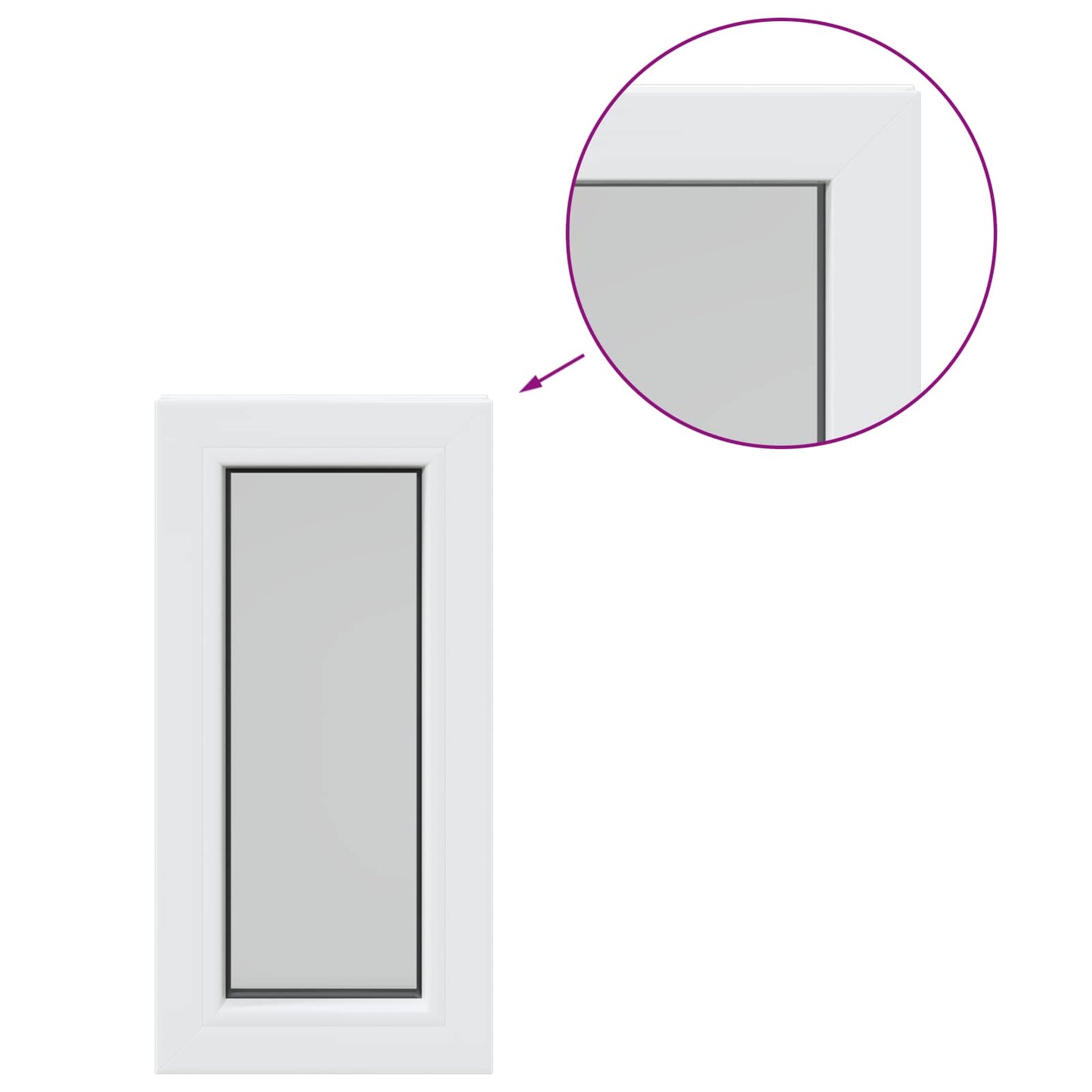 vidaXL Παράθυρο Υπογείου RISOR 35 x 45 εκ PVC και Γυαλί