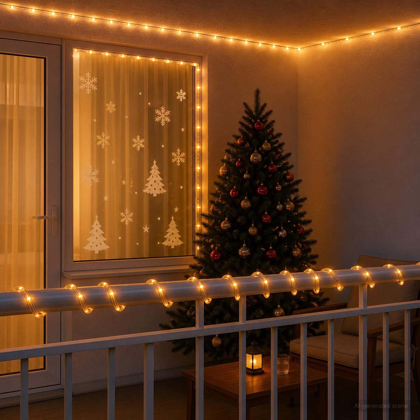 vidaXL Χριστουγεννιάτικος φωτοσωλήνας LED 1200 LED Κίτρινο 50 m