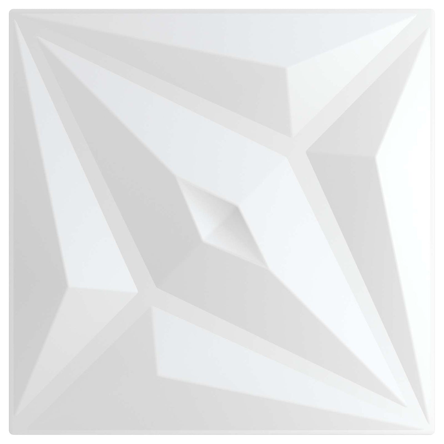 vidaXL Πάνελ τοίχου Αστέρι 12 pcs Λευκό αστέρι 50 x 50 cm Φελιζόλ XPS