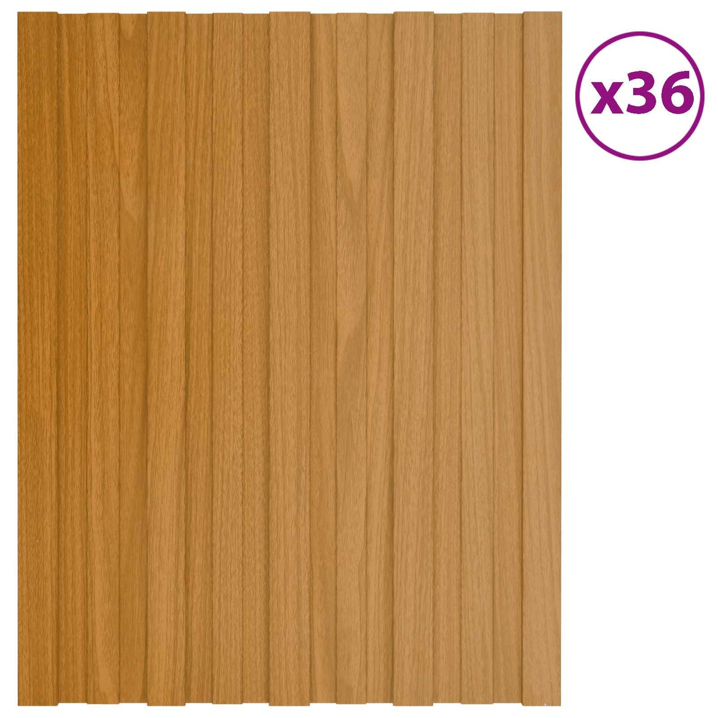 vidaXL Πάνελ οροφής 36 pcs Φυσικό 60 x 45 cm Γαλβανισμένος χάλυβας