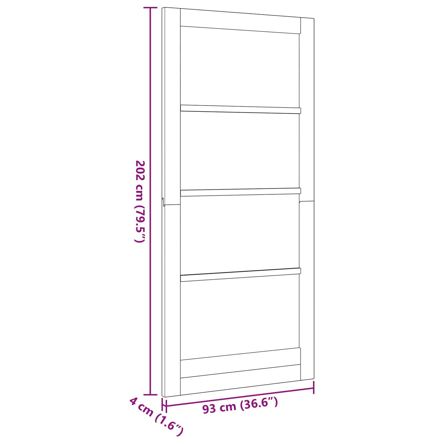 vidaXL Εσωτερική Πόρτα 93 x 202 cm Κόντρα πλακέ Φυσικό
