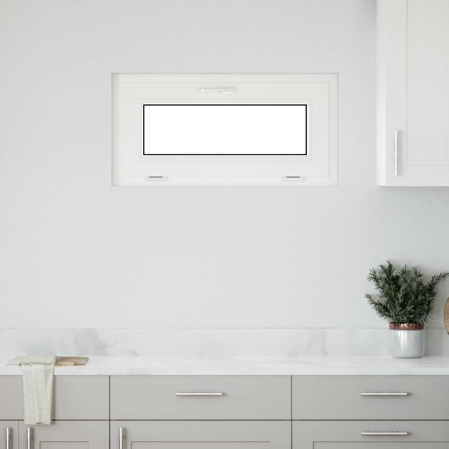 vidaXL Παράθυρο Κάτω Στρώματος RISOR 80 x 40 cm PVC και Γυαλί Ανθρακί