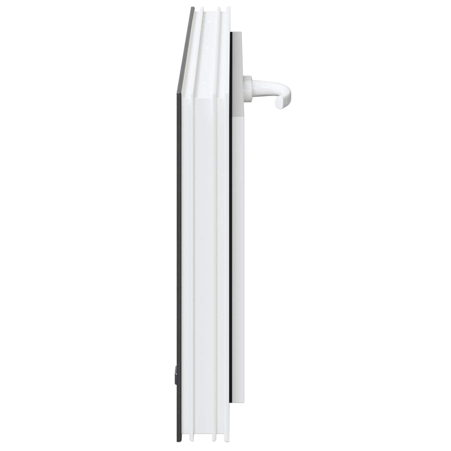vidaXL Παράθυρο Κάτω Στρώματος RISOR 80 x 40 cm PVC και Γυαλί Ανθρακί