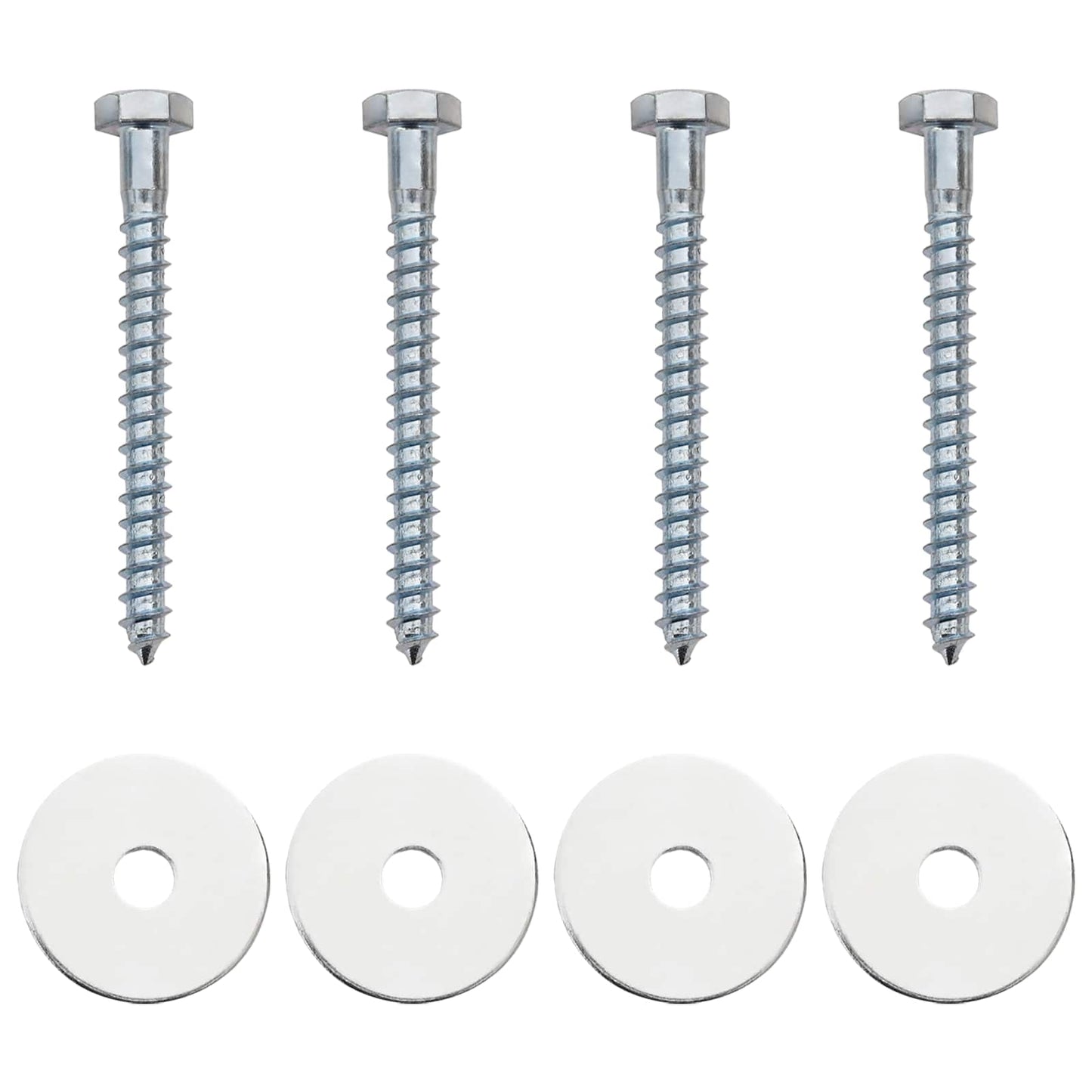 vidaXL Γείωση 4 pcs Ασημί Ø10 x 40 εκ Γαλβανισμένο Μέταλλο