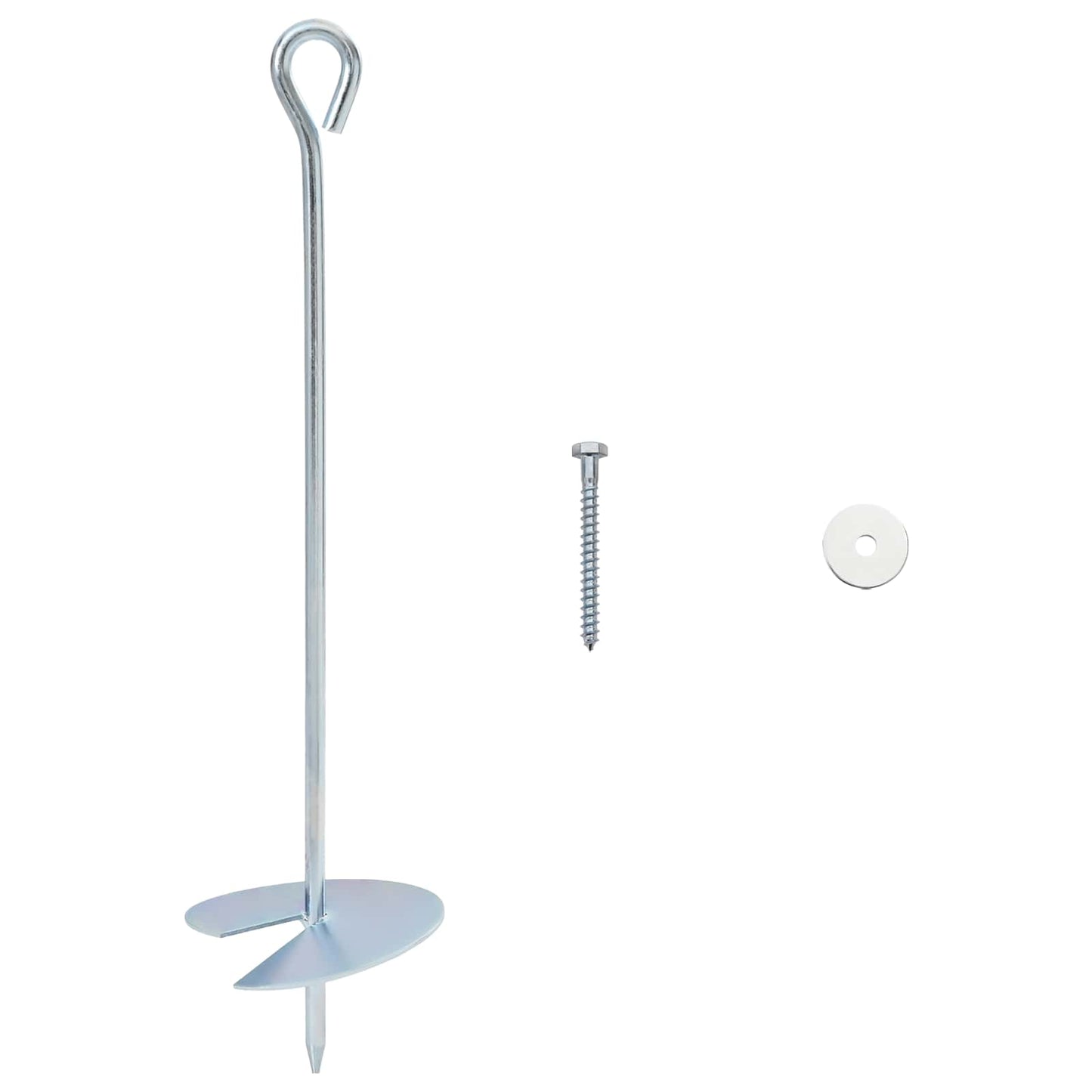 vidaXL Γείωση 10 pcs Ασημί Ø10 x 40 εκ Γαλβανισμένο Μέταλλο