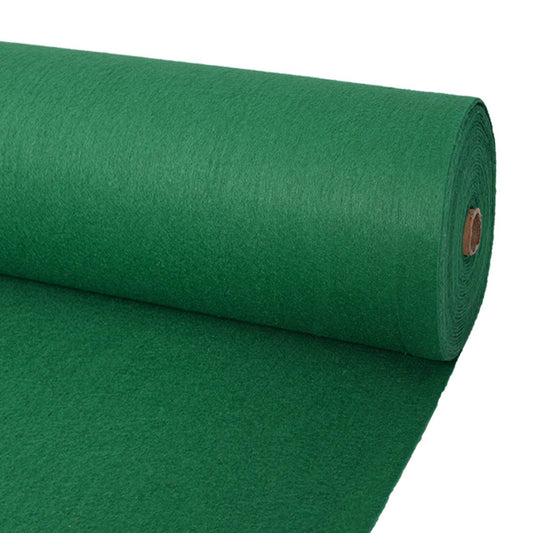 vidaXL Χαλί Μονόχρωμο Πράσινο 1 x 12 m Ύφασμα