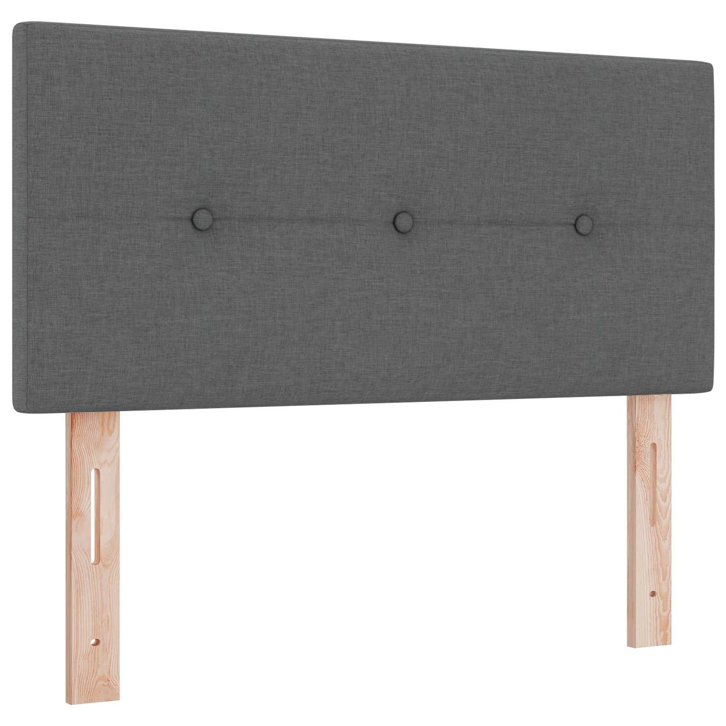 vidaXL Κρεβάτι box spring με στρώμα Σκούρο Γκρι 80 x 200 cm Ύφασμα