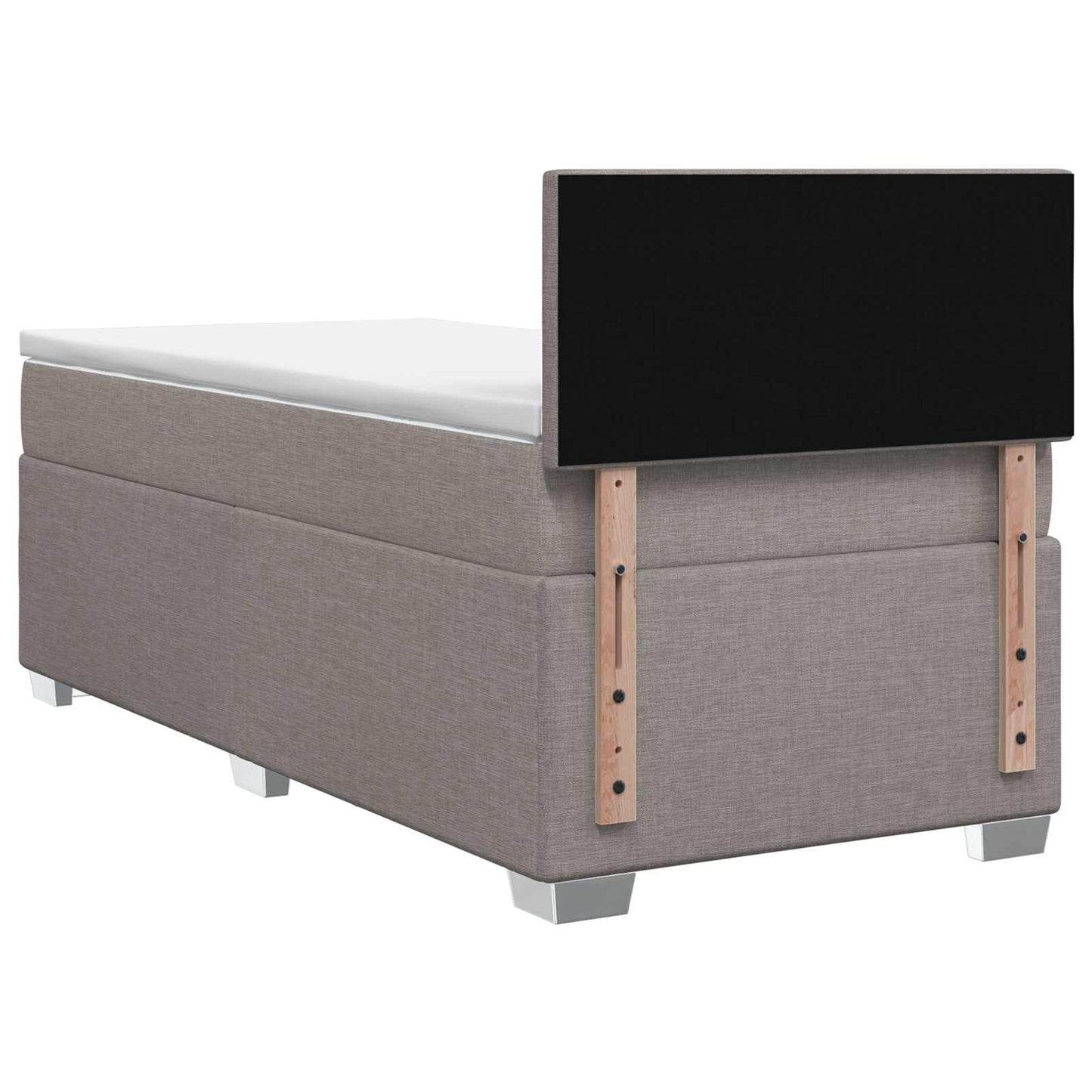 vidaXL Κρεβάτι box spring με στρώμα Taupe 80 x 200 cm Ύφασμα