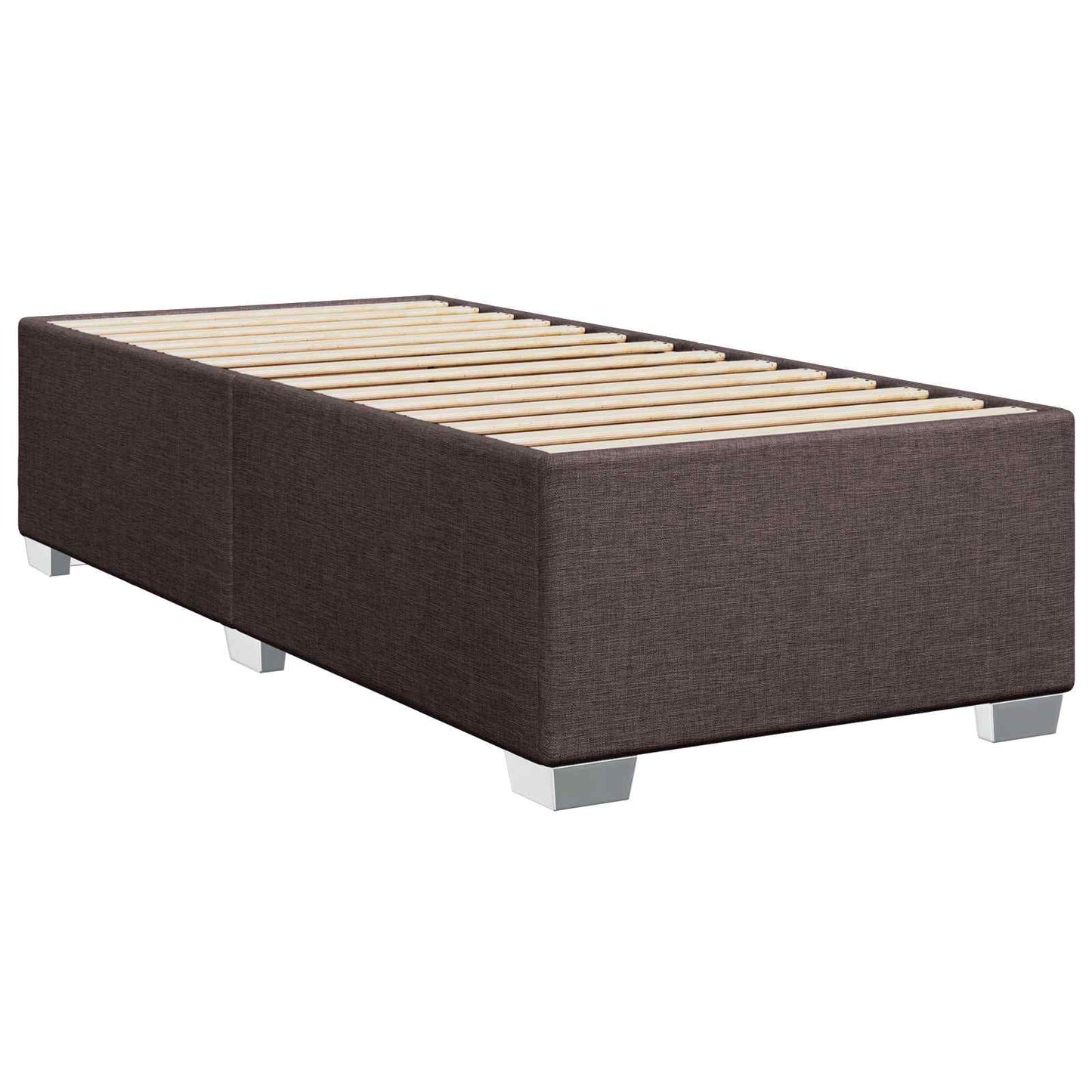 vidaXL Κρεβάτι box spring με στρώμα Σκούρο Καφέ 80 x 200 cm Ύφασμα