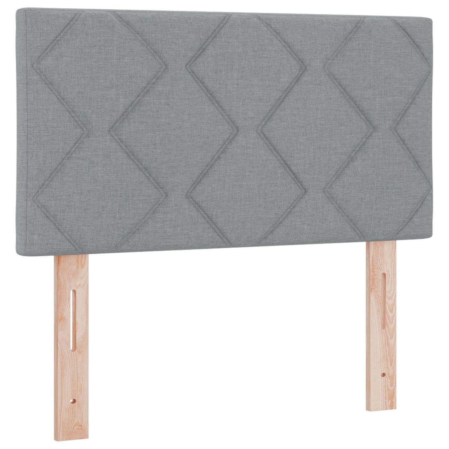 vidaXL Κρεβάτι box spring με στρώμα Ανοιχτό γκρι 90 x 200 cm Ύφασμα