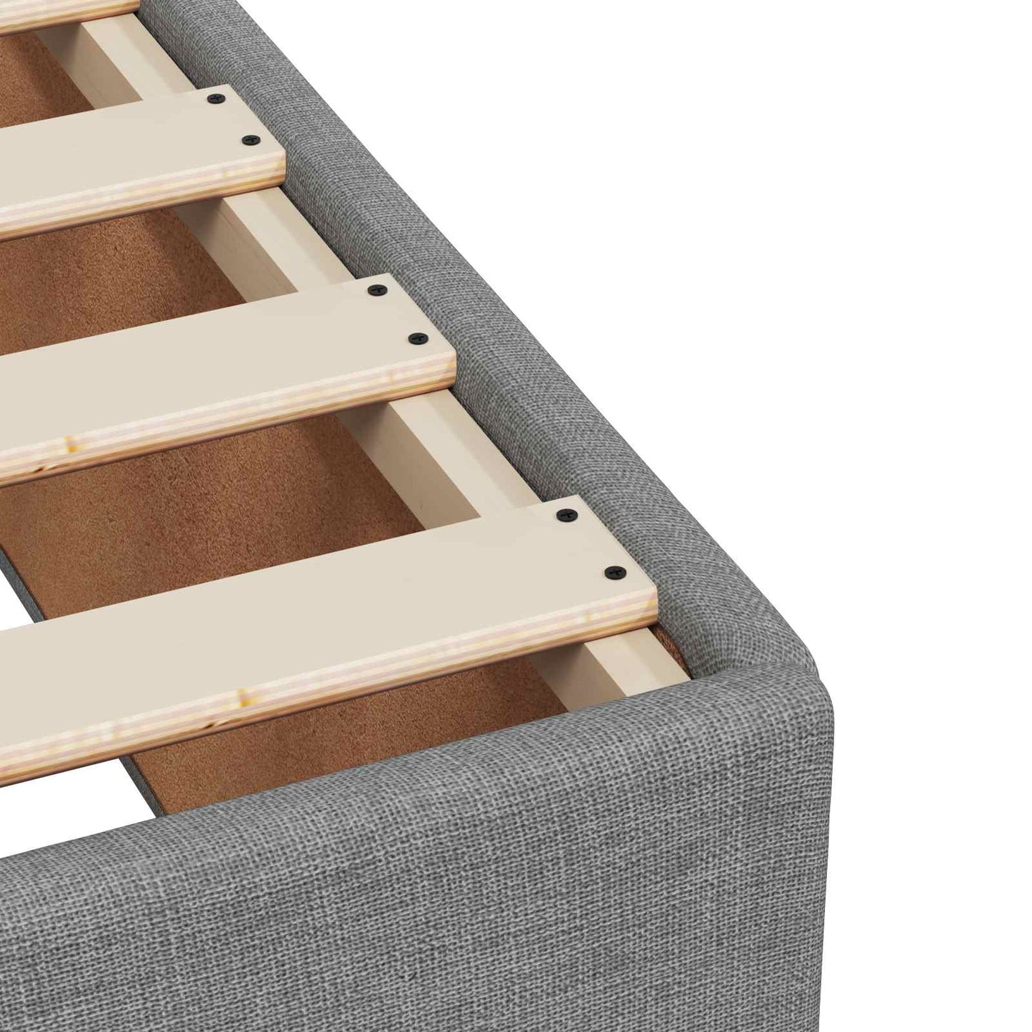 vidaXL Κρεβάτι box spring με στρώμα Ανοιχτό γκρι 140 x 190 cm Ύφασμα