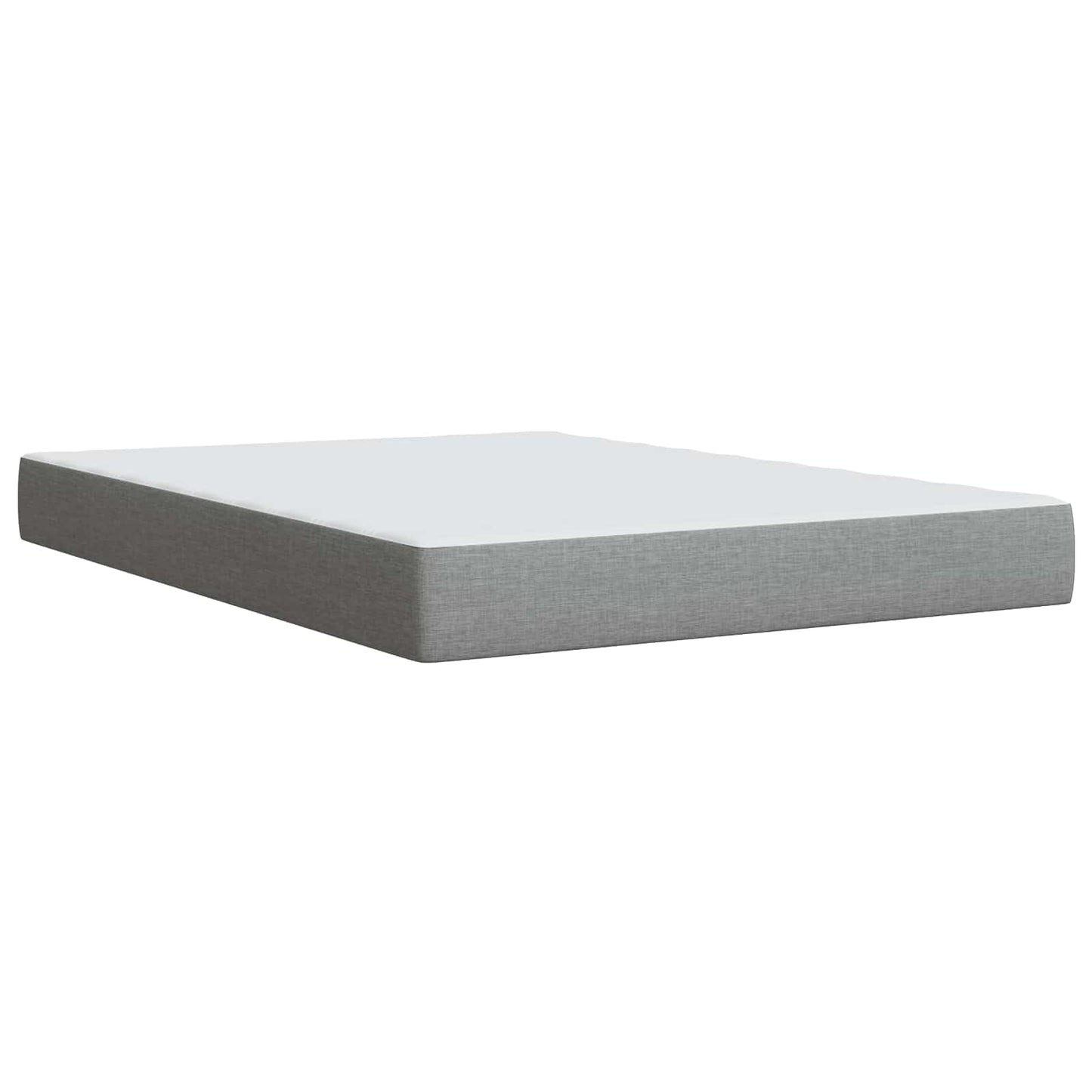 vidaXL Κρεβάτι box spring με στρώμα Ανοιχτό γκρι 140 x 190 cm Ύφασμα