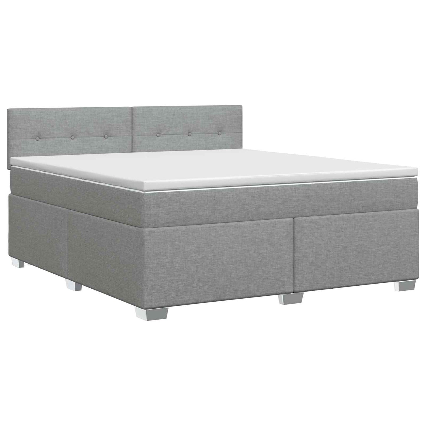 vidaXL Κρεβάτι box spring με στρώμα Ανοιχτό γκρι 140 x 190 cm Ύφασμα