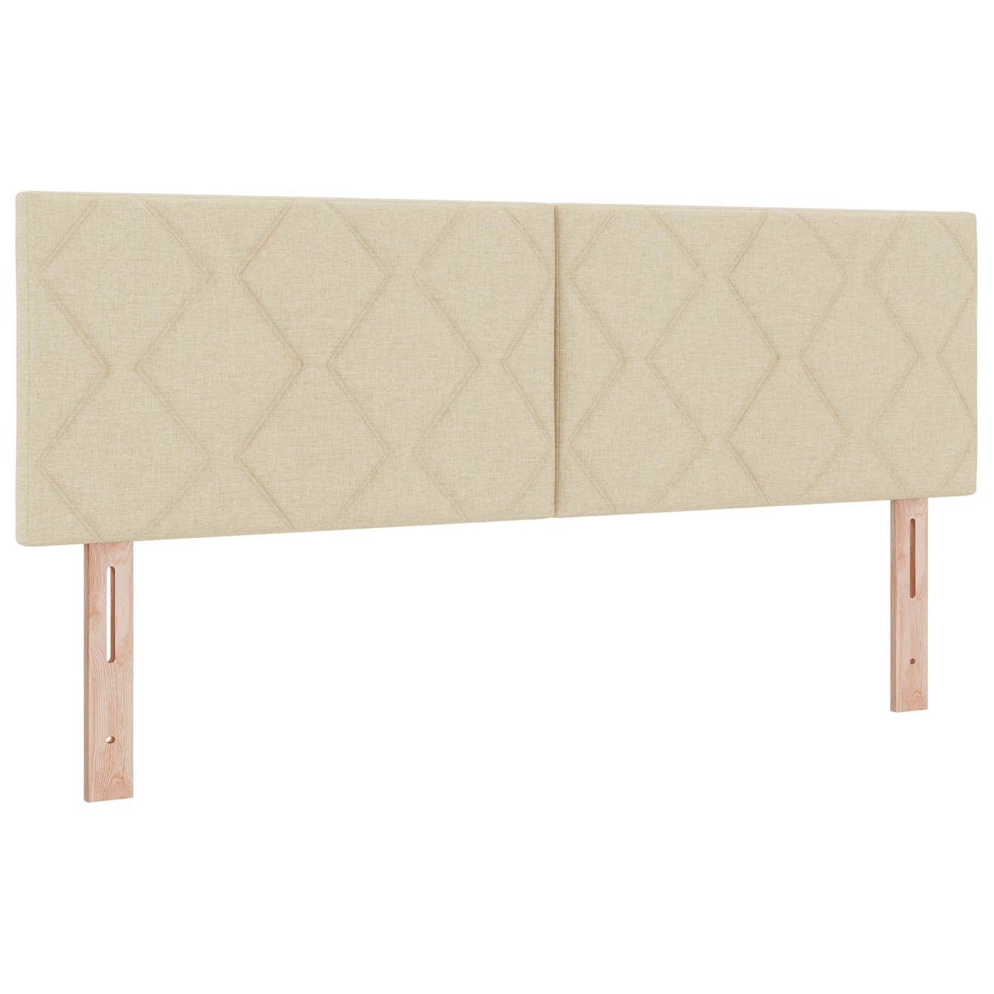 vidaXL Κρεβάτι box spring με στρώμα Κρεμ 160 x 200 cm Ύφασμα