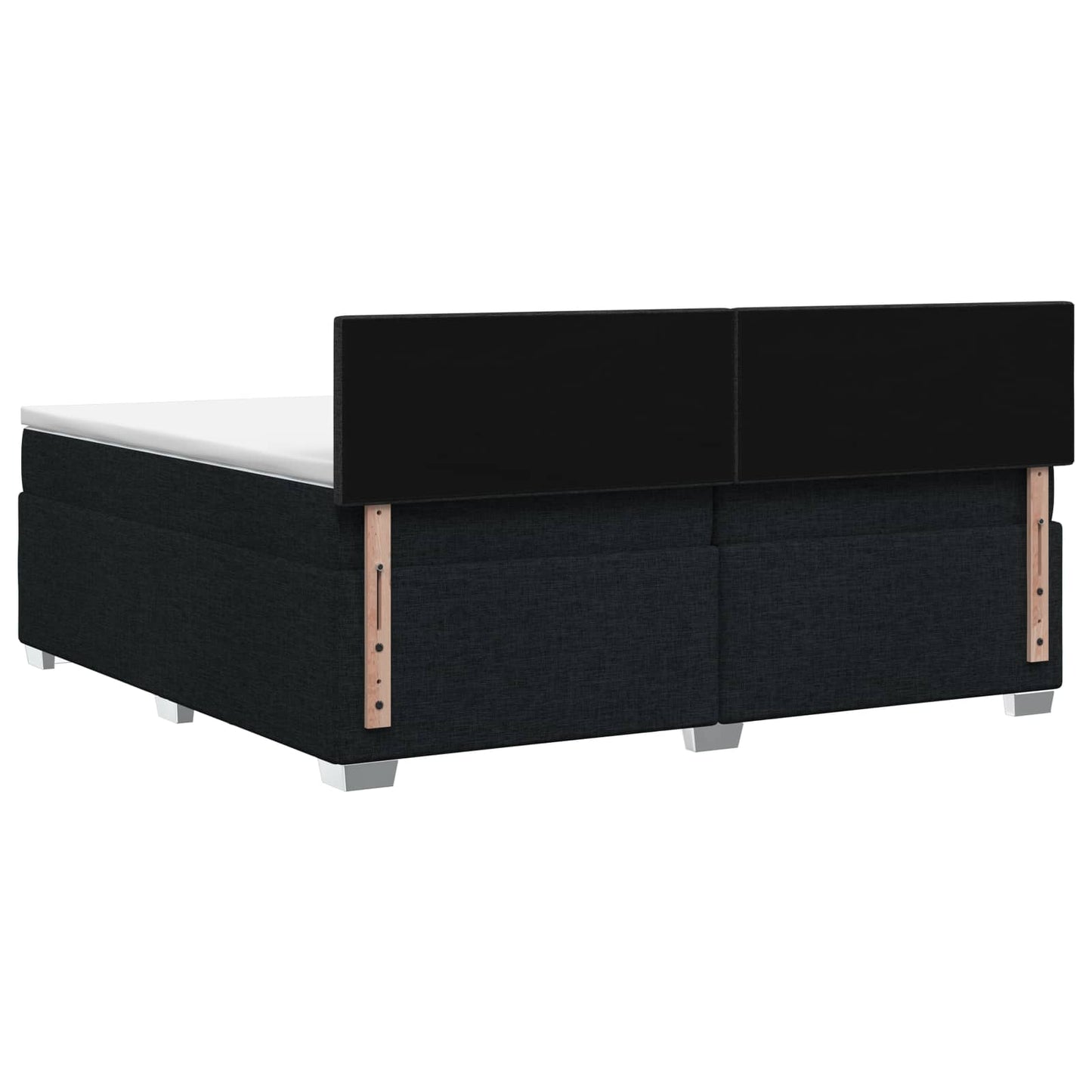 vidaXL Κρεβάτι box spring με στρώμα Μαύρο 200 x 200 cm Ύφασμα