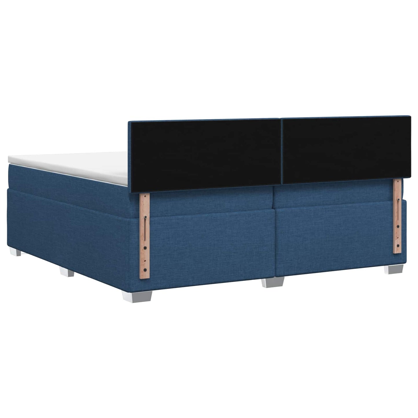 vidaXL Κρεβάτι box spring με στρώμα Μπλε 200 x 200 cm Ύφασμα