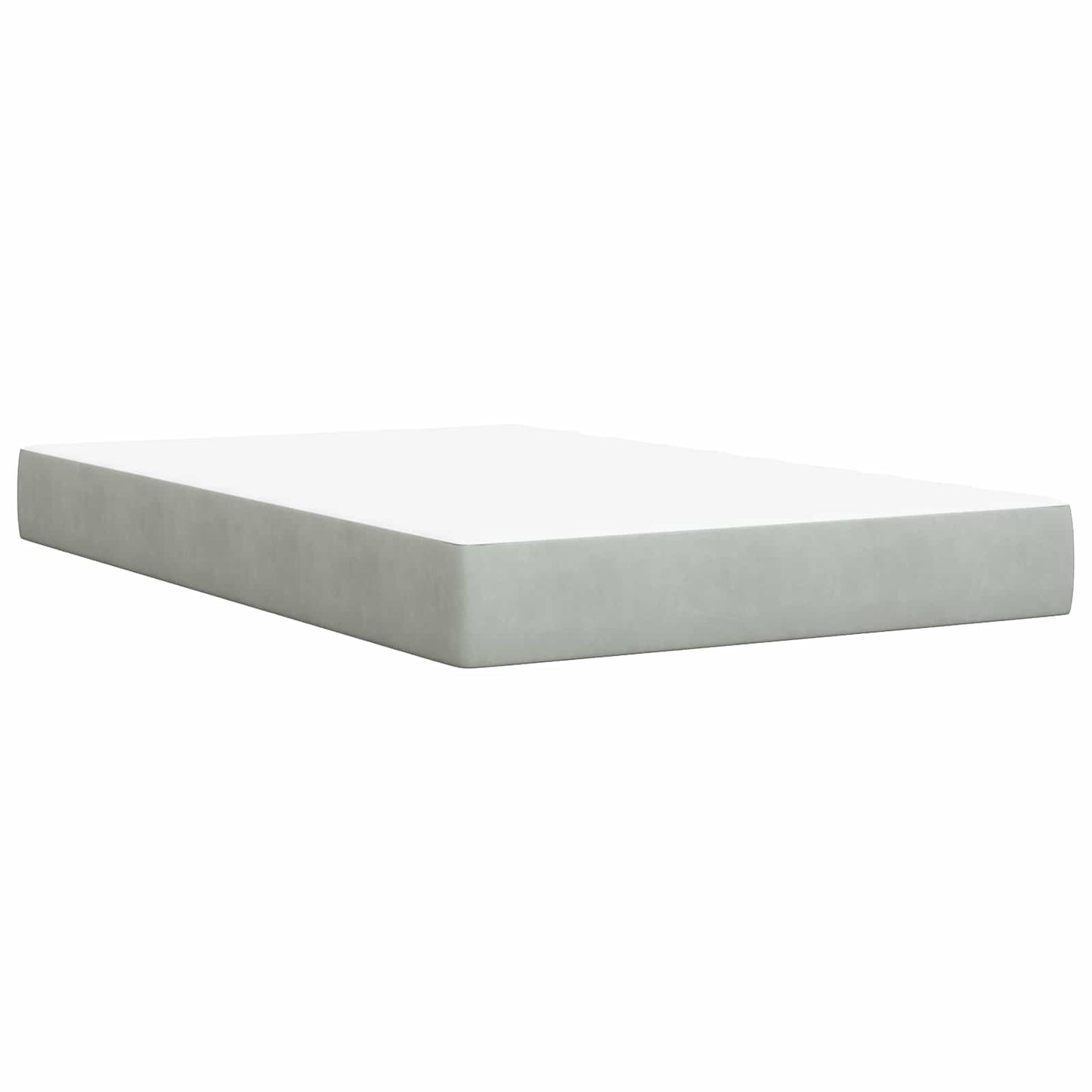 vidaXL Κρεβάτι box spring με στρώμα Ανοιχτό γκρι 120 x 200 cm Βελούδο