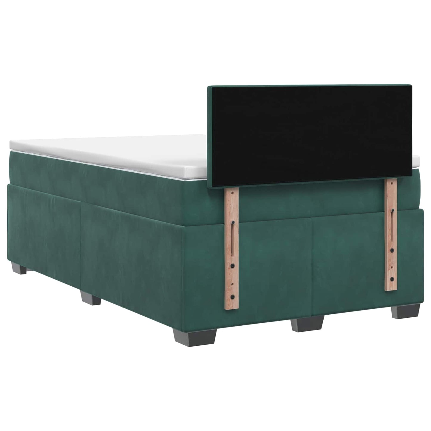 vidaXL Κρεβάτι box spring με στρώμα Σκούρο Πράσινο 120 x 200 cm