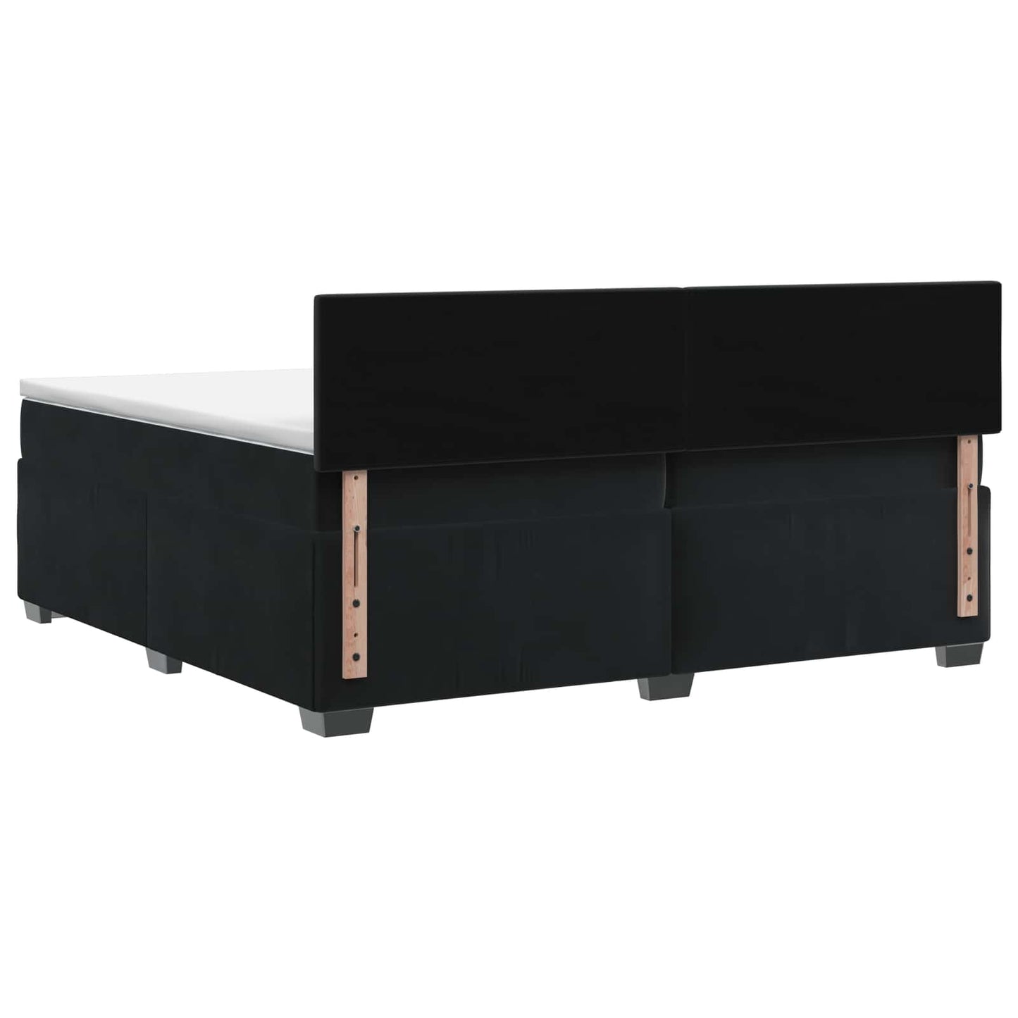 vidaXL Κρεβάτι box spring με στρώμα Μαύρο 200 x 200 cm Βελούδο