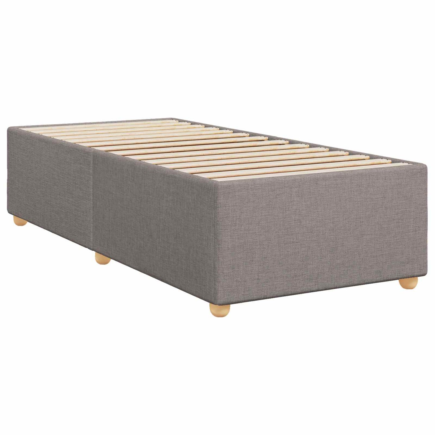 vidaXL Κρεβάτι box spring με στρώμα Taupe 80 x 200 cm Ύφασμα