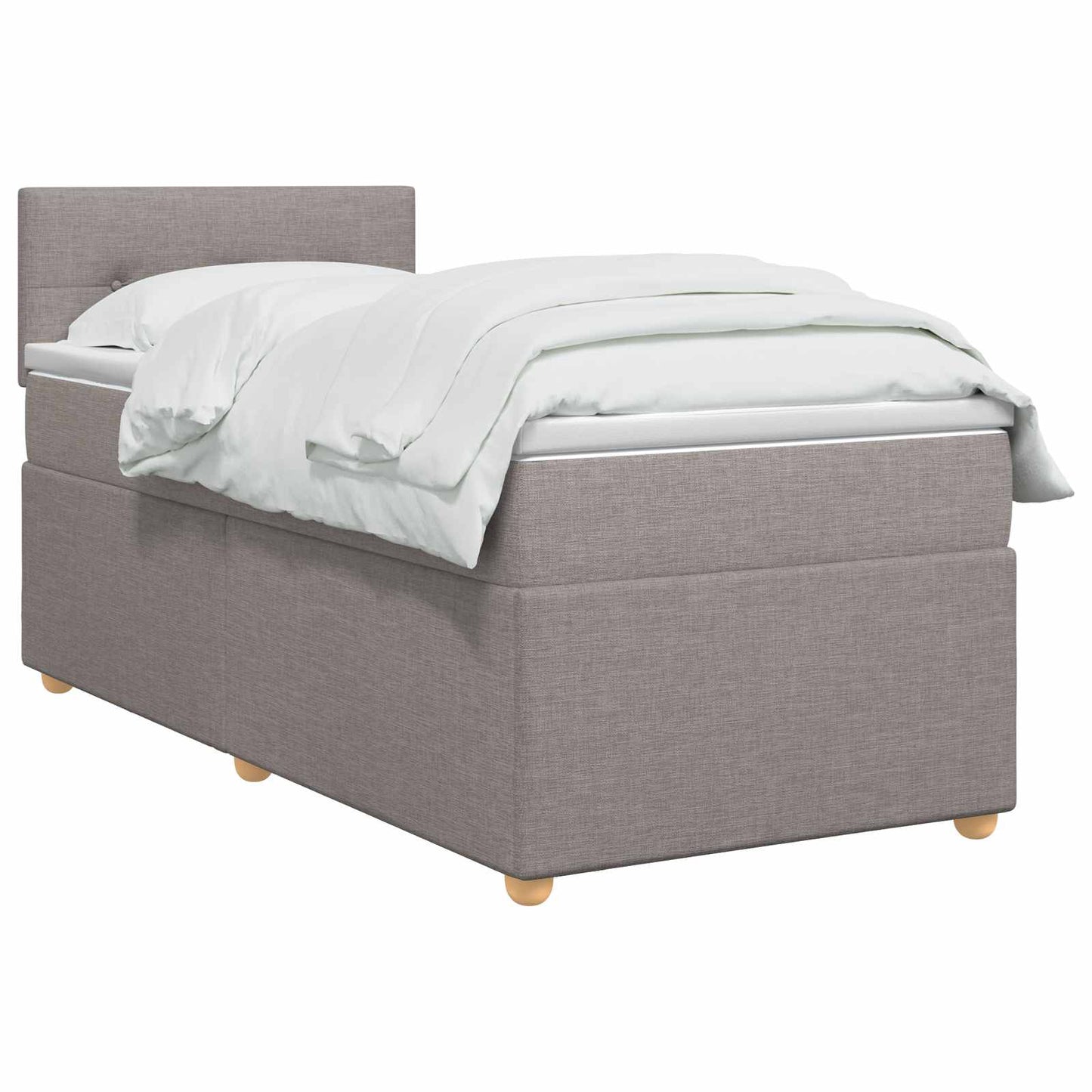 vidaXL Κρεβάτι box spring με στρώμα Taupe 80 x 200 cm Ύφασμα