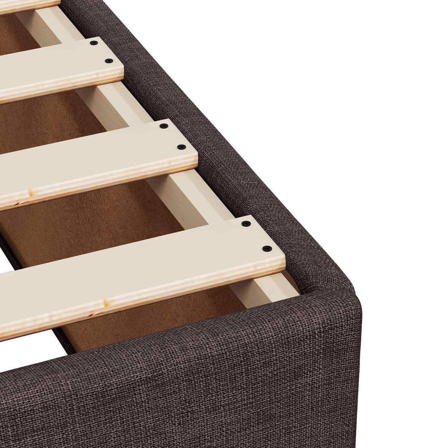 vidaXL Κρεβάτι box spring με στρώμα Σκούρο Καφέ 80 x 200 cm Ύφασμα