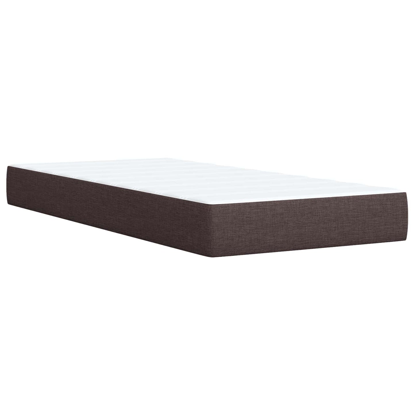 vidaXL Κρεβάτι box spring με στρώμα Σκούρο Καφέ 80 x 200 cm Ύφασμα