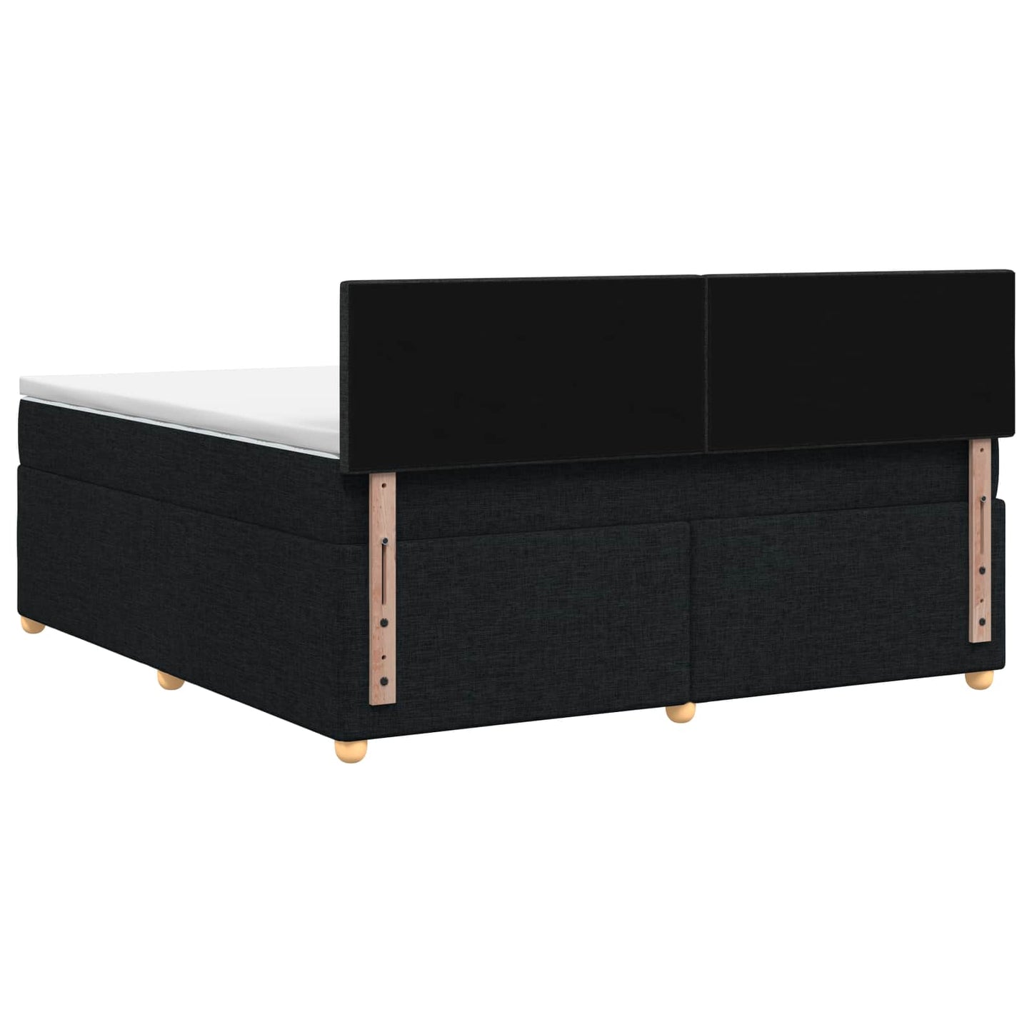 vidaXL Κρεβάτι box spring με στρώμα Μαύρο 160 x 200 cm Ύφασμα