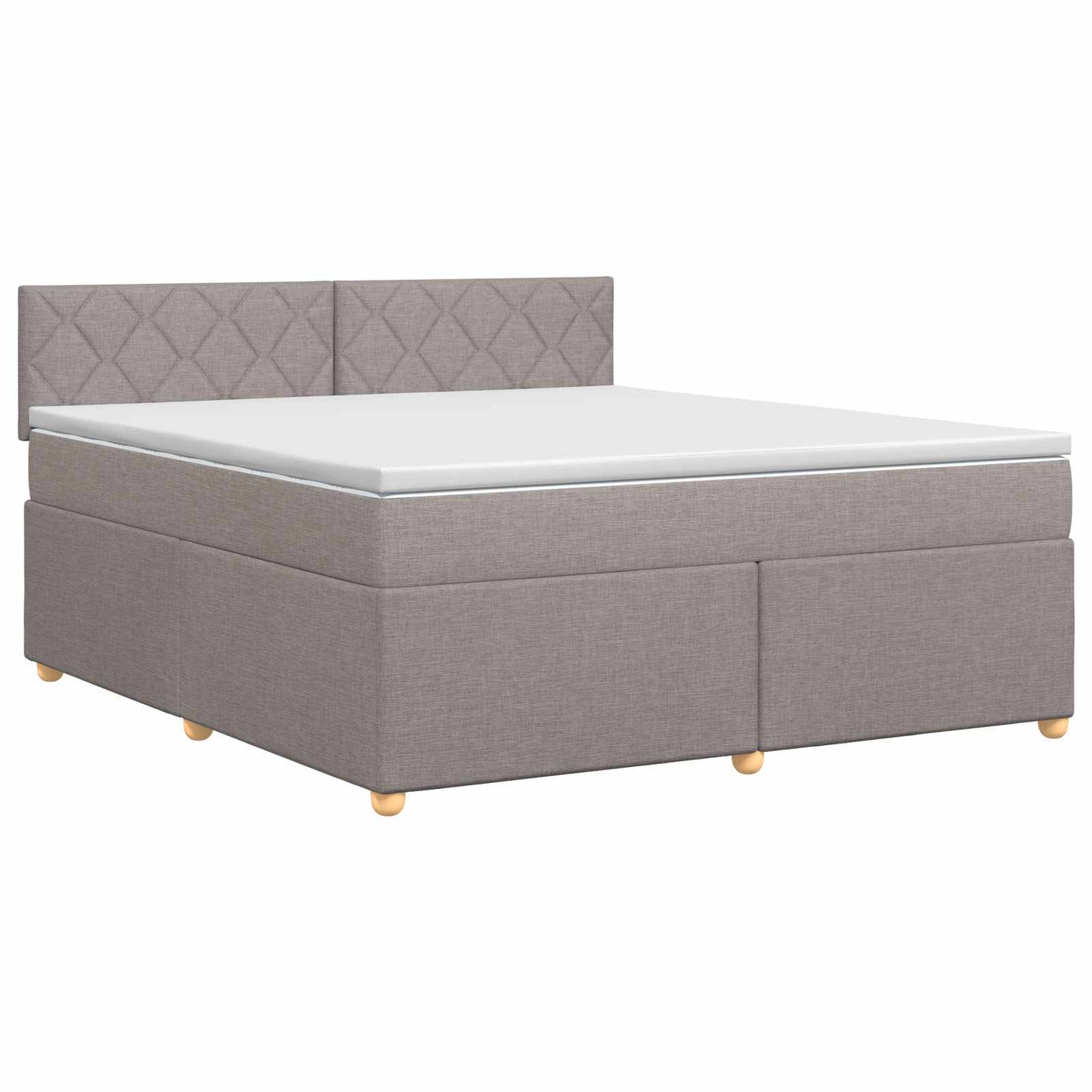 vidaXL Κρεβάτι box spring με στρώμα Taupe 160 x 200 cm Ύφασμα