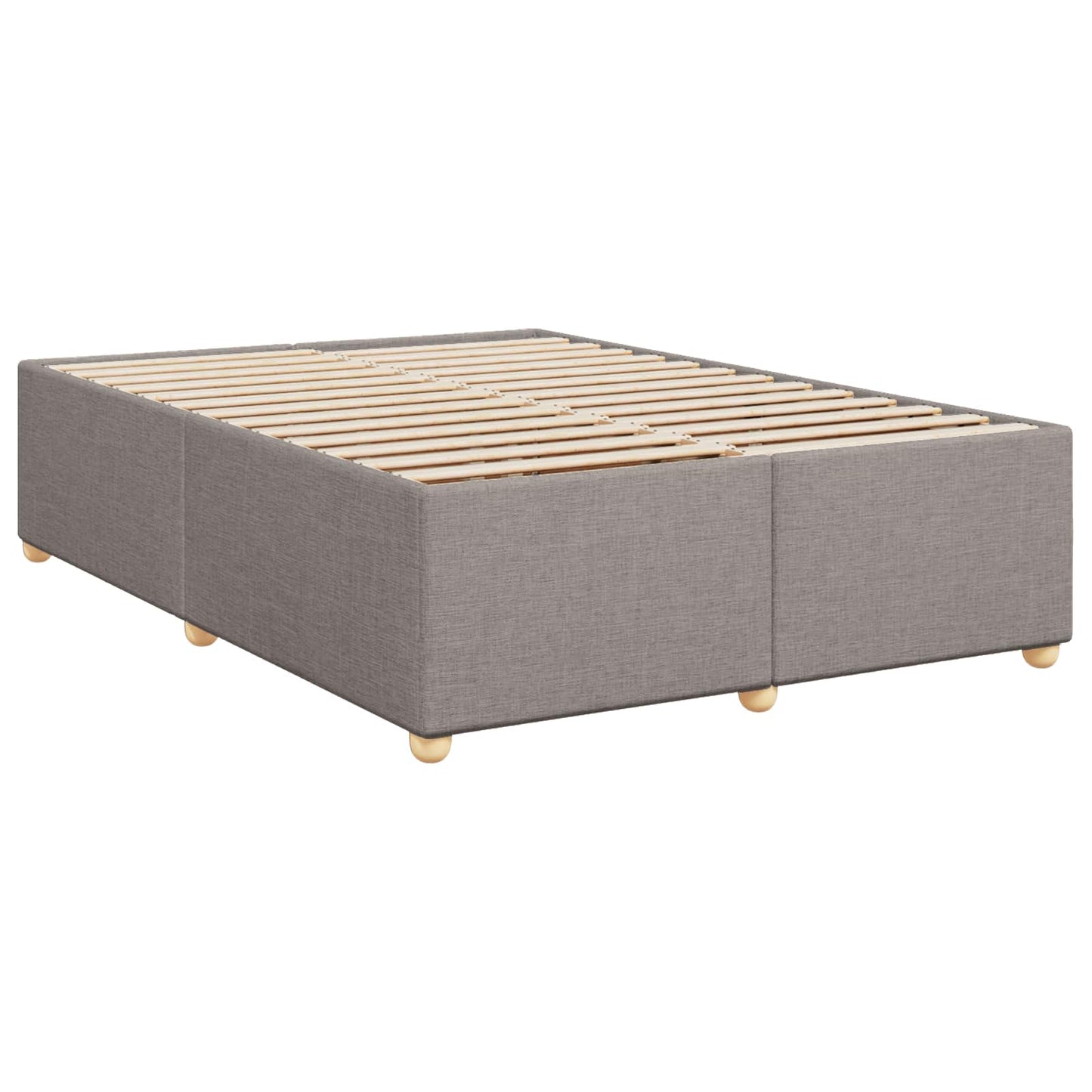 vidaXL Κρεβάτι box spring με στρώμα Taupe 160 x 200 cm Ύφασμα