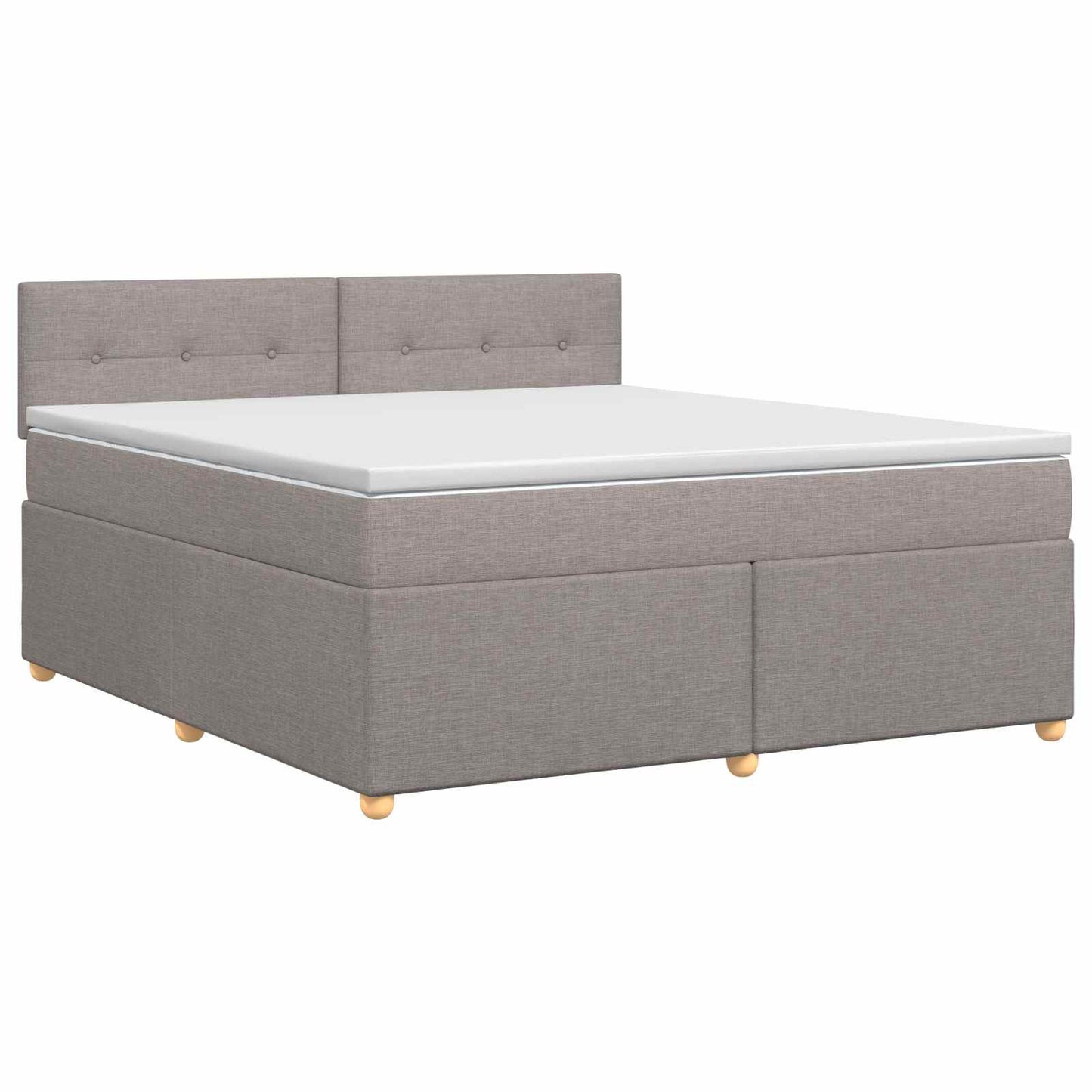 vidaXL Κρεβάτι box spring με στρώμα Taupe 180 x 200 cm Ύφασμα