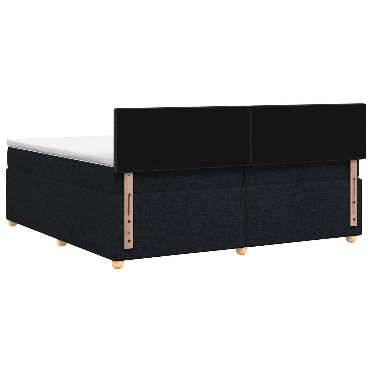 vidaXL Κρεβάτι box spring με στρώμα Μαύρο 200 x 200 cm Ύφασμα