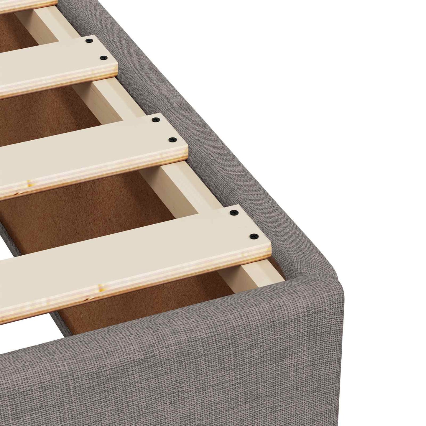 vidaXL Κρεβάτι box spring με στρώμα Taupe 200 x 200 cm Ύφασμα