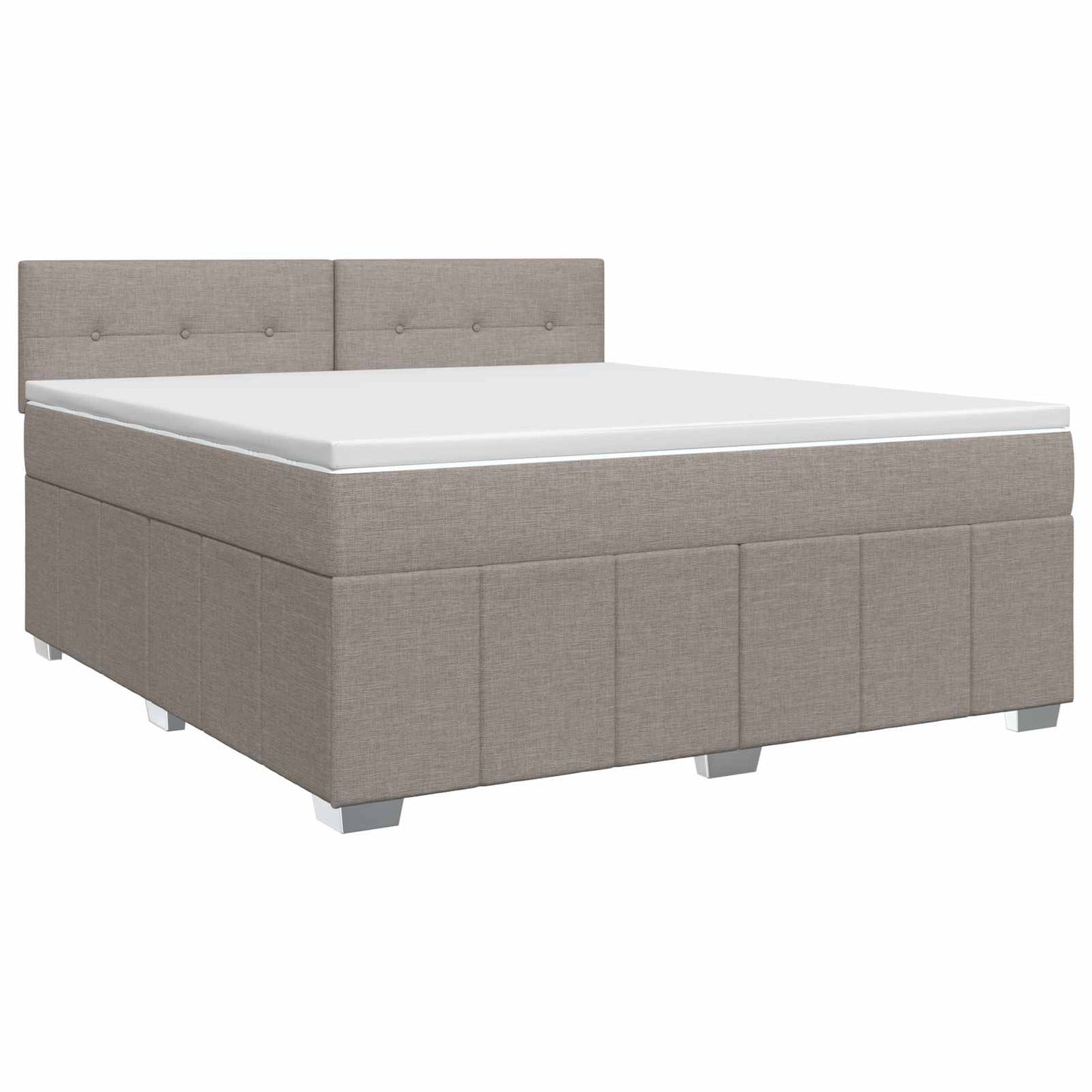 vidaXL Κρεβάτι box spring με στρώμα Taupe 160 x 200 cm Ύφασμα