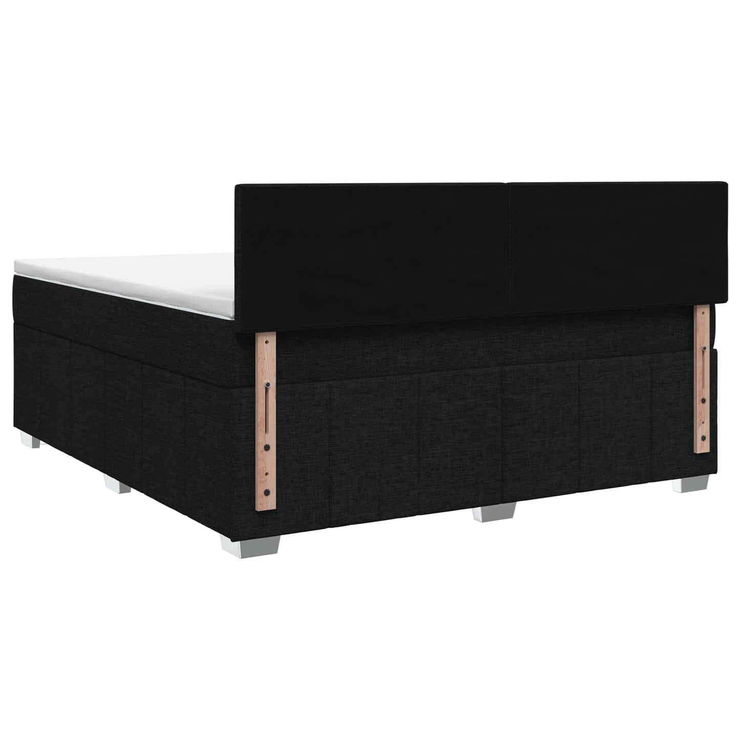 vidaXL Κρεβάτι box spring με στρώμα Μαύρο 160 x 200 cm Ύφασμα