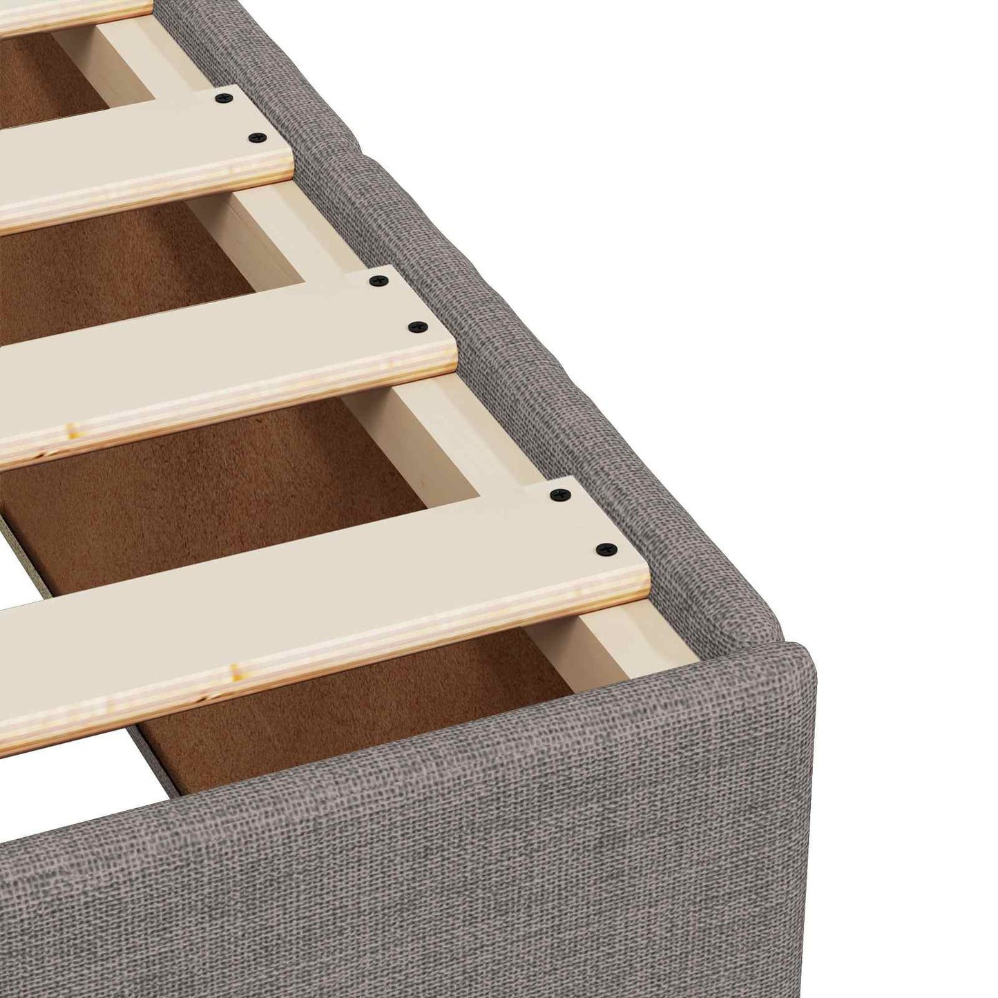 vidaXL Κρεβάτι box spring με στρώμα Taupe 200 x 200 cm Ύφασμα