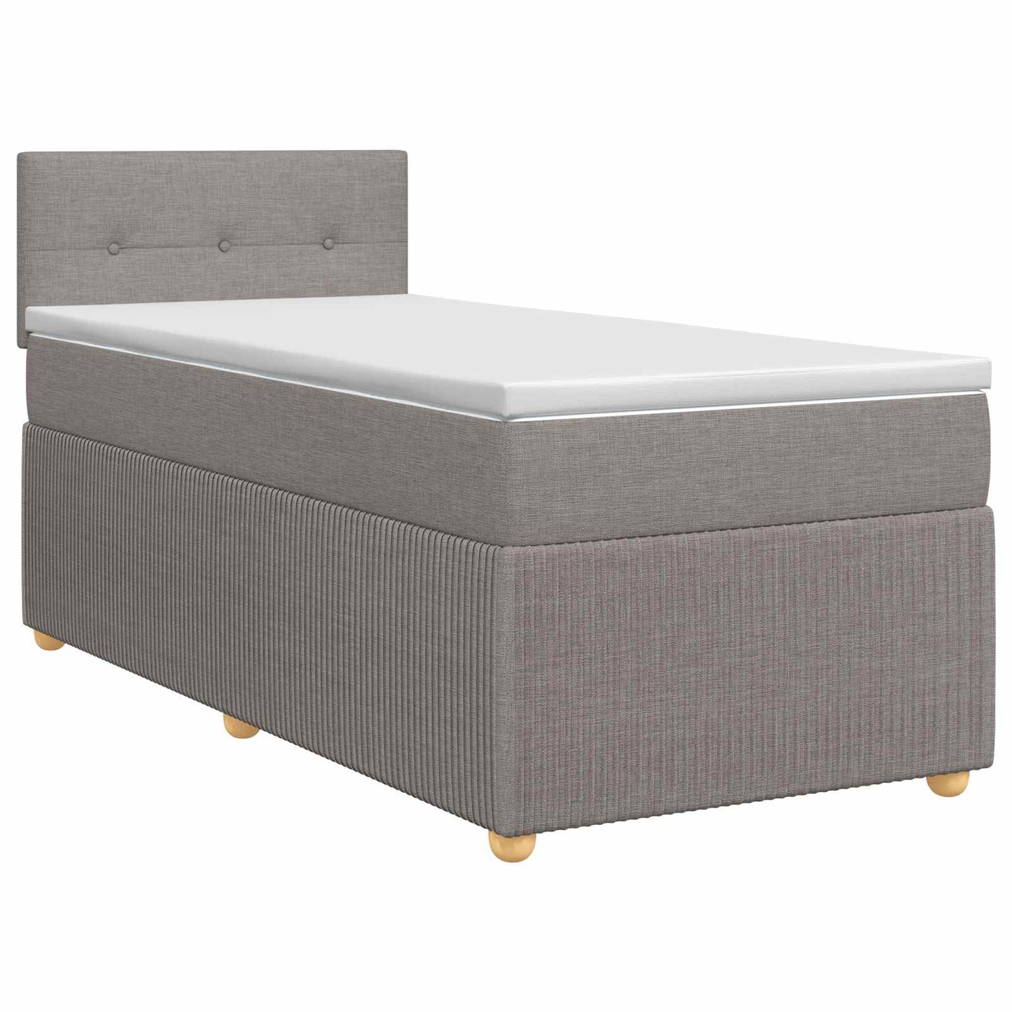 vidaXL Κρεβάτι box spring με στρώμα Taupe 80 x 200 cm Ύφασμα