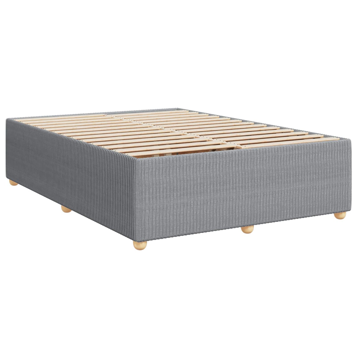 vidaXL Κρεβάτι box spring με στρώμα Ανοιχτό γκρι 140 x 190 cm Ύφασμα