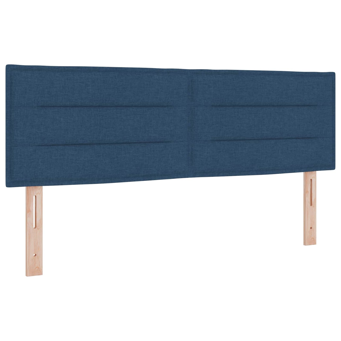 vidaXL Κρεβάτι box spring με στρώμα Μπλε 140 x 190 cm Ύφασμα